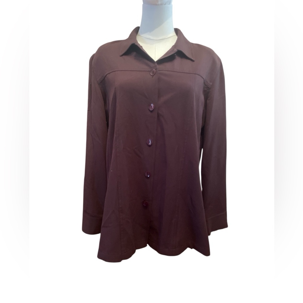 TanJay Brown Button Down. Shacket